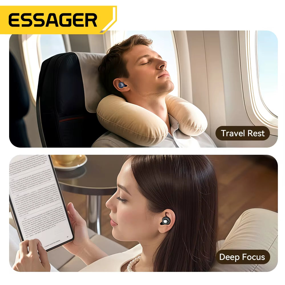 Noise Cancelling Ear Plugs for Sleeping Soft Silicone Sleep Earplugs Noise Reduction Earbuds for Sleep Work Study Travel