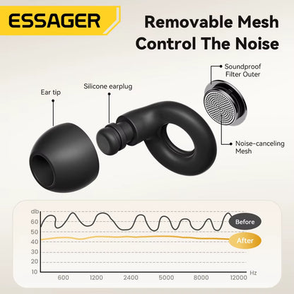 Noise Cancelling Ear Plugs for Sleeping Soft Silicone Sleep Earplugs Noise Reduction Earbuds for Sleep Work Study Travel